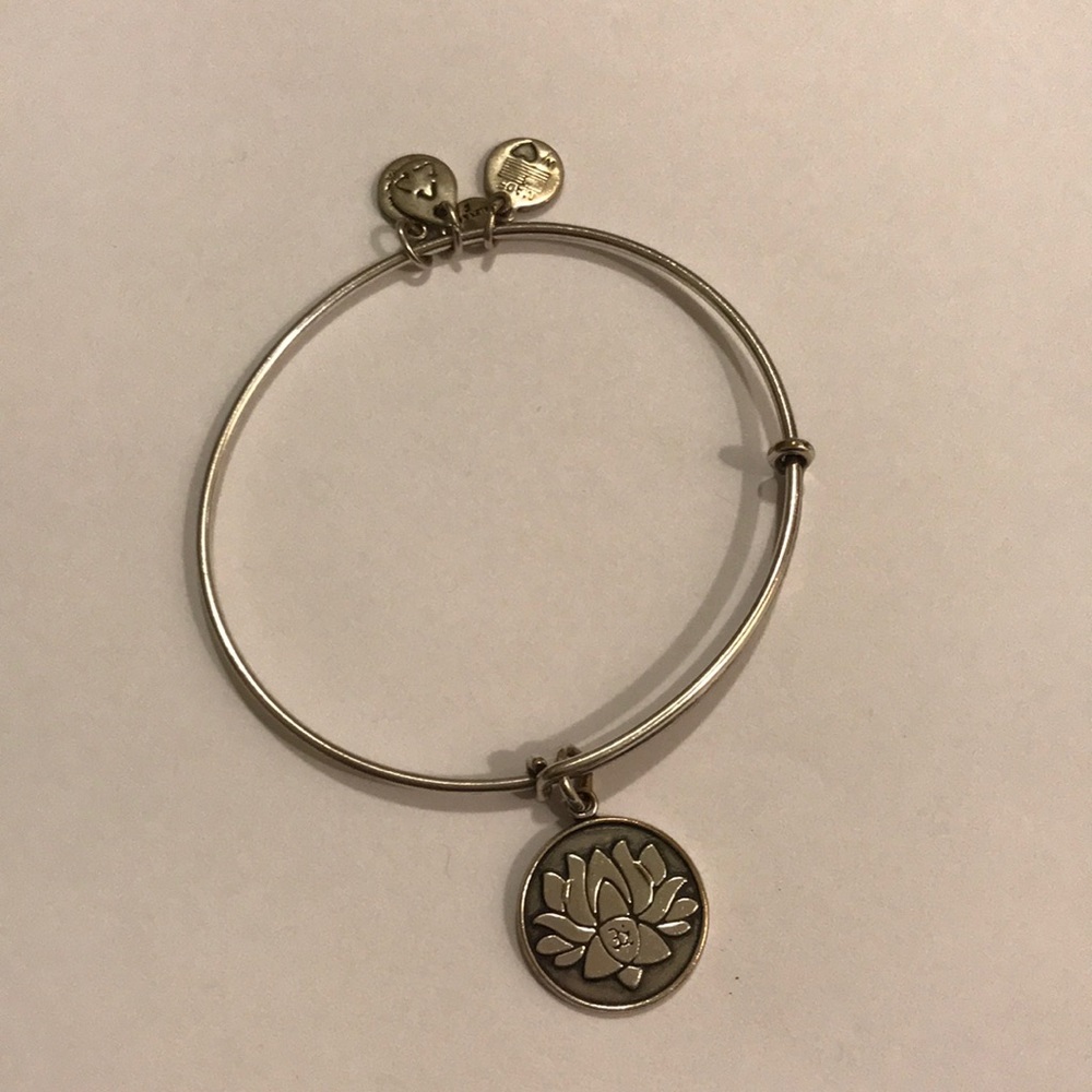Alex and Ani lotus flower bangle